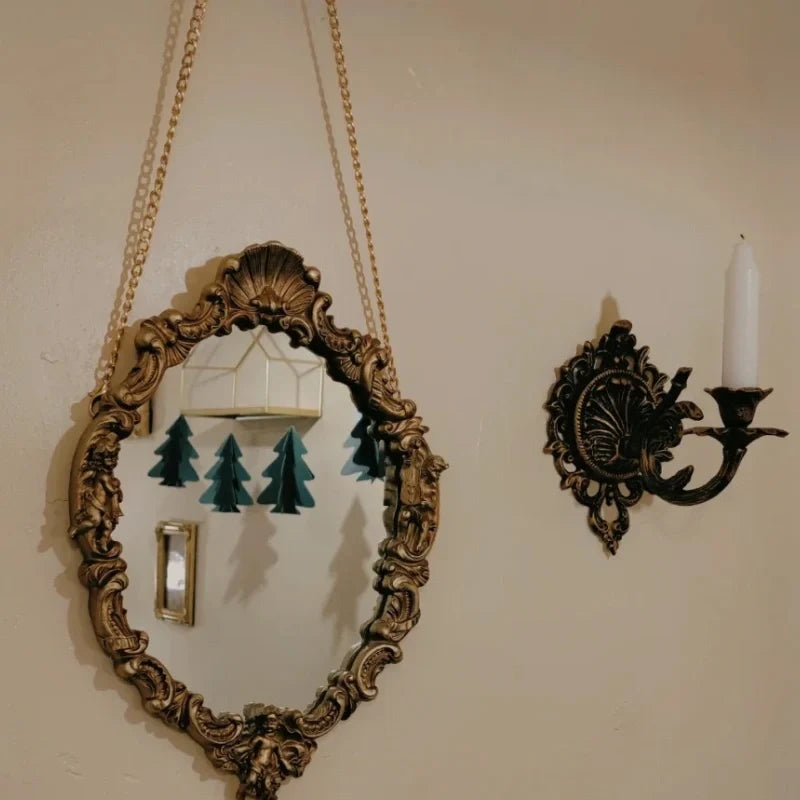 Wall Candle Holder, Vintage Iron Wall Sconce for Taper Candles, Scrollwork