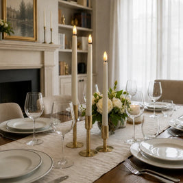 Flameless Taper Candles with Remote, LED Chandelier Candlesticks, 11in
