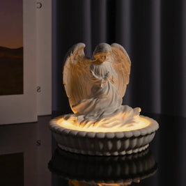 Angel Night Light, Rechargeable Gypsum Aroma Diffuser Lamp, Dimmable, 5in