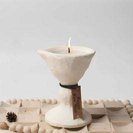 Concrete Candle Holder, Handcast Cement Cup Candle Holder, Nordic, 4 Shapes
