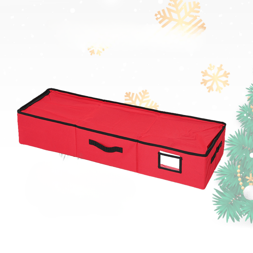 Ornament Storage Box with Dividers & Window, Holds 64 or 128 Ornaments