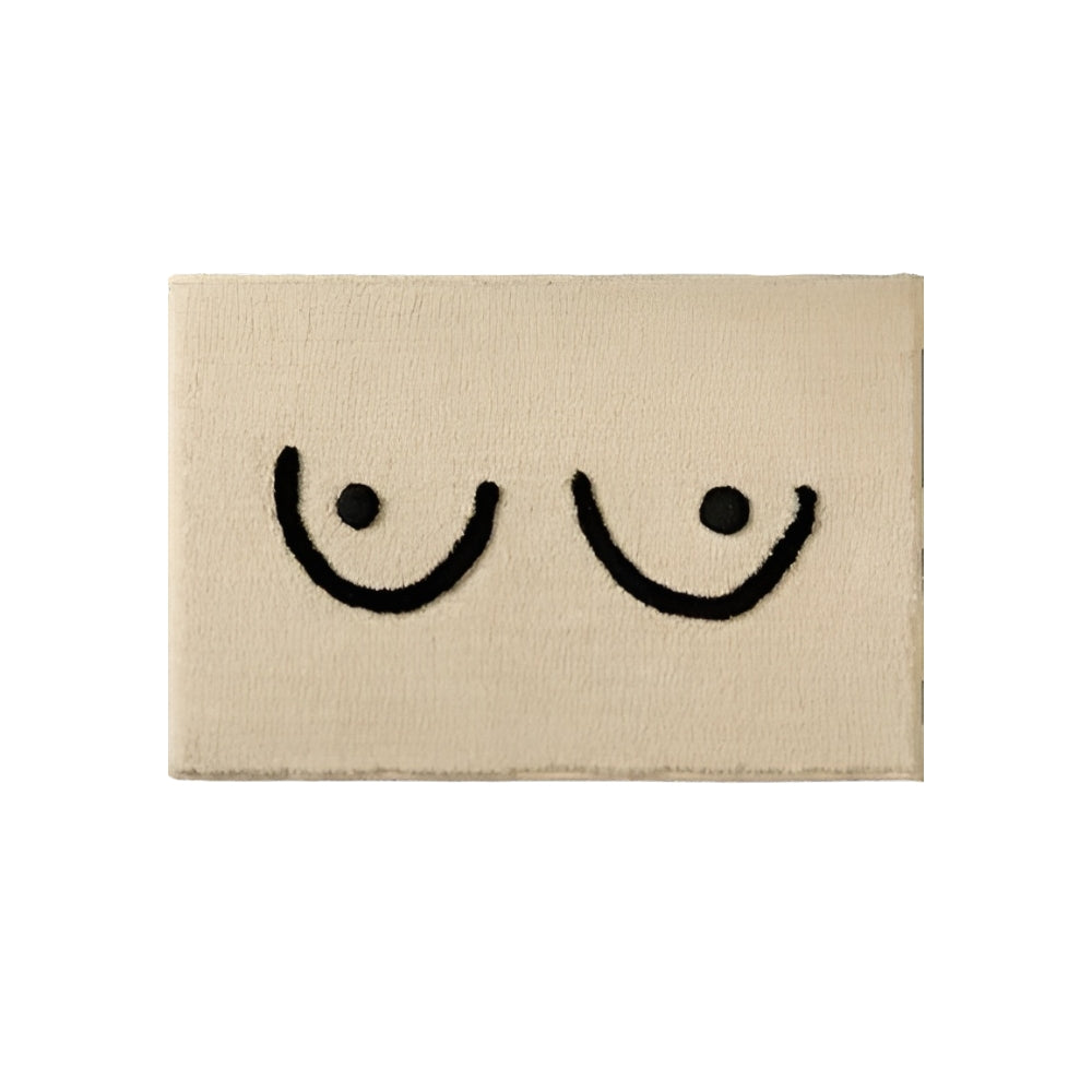 Fluffy Bath Mat in Minimal Design, Soft Absorbent Bathroom & Bedroom Mat, Machine Washable Non Slip, 2 Designs, 2 Sizes