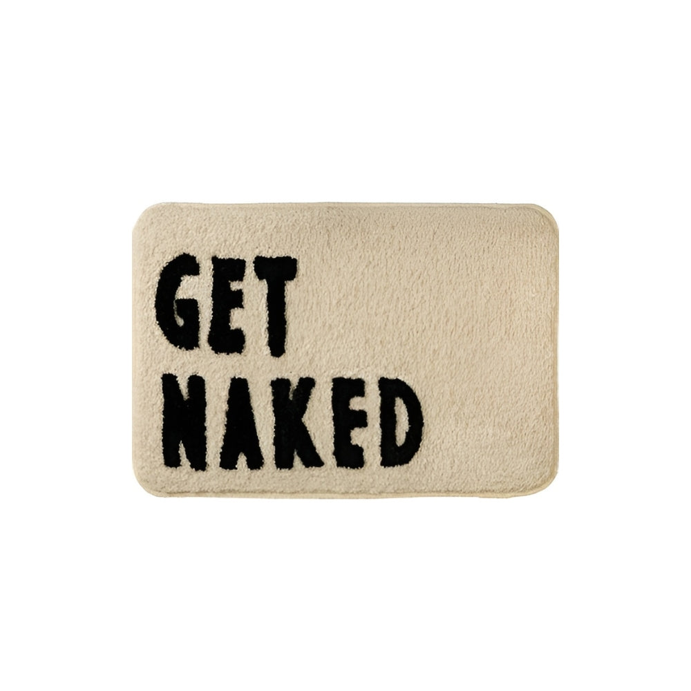 Fluffy Bath Mat in Minimal Design, Soft Absorbent Bathroom & Bedroom Mat, Machine Washable Non Slip, 2 Designs, 2 Sizes