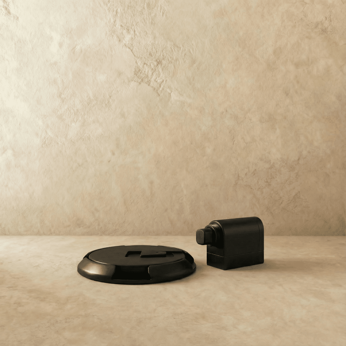 Flip Down Floor Door Holder, Kick Down Door Stop for Carpet & Hard Floors, Adjustable Height, 4 Finishes, 2.3in Base
