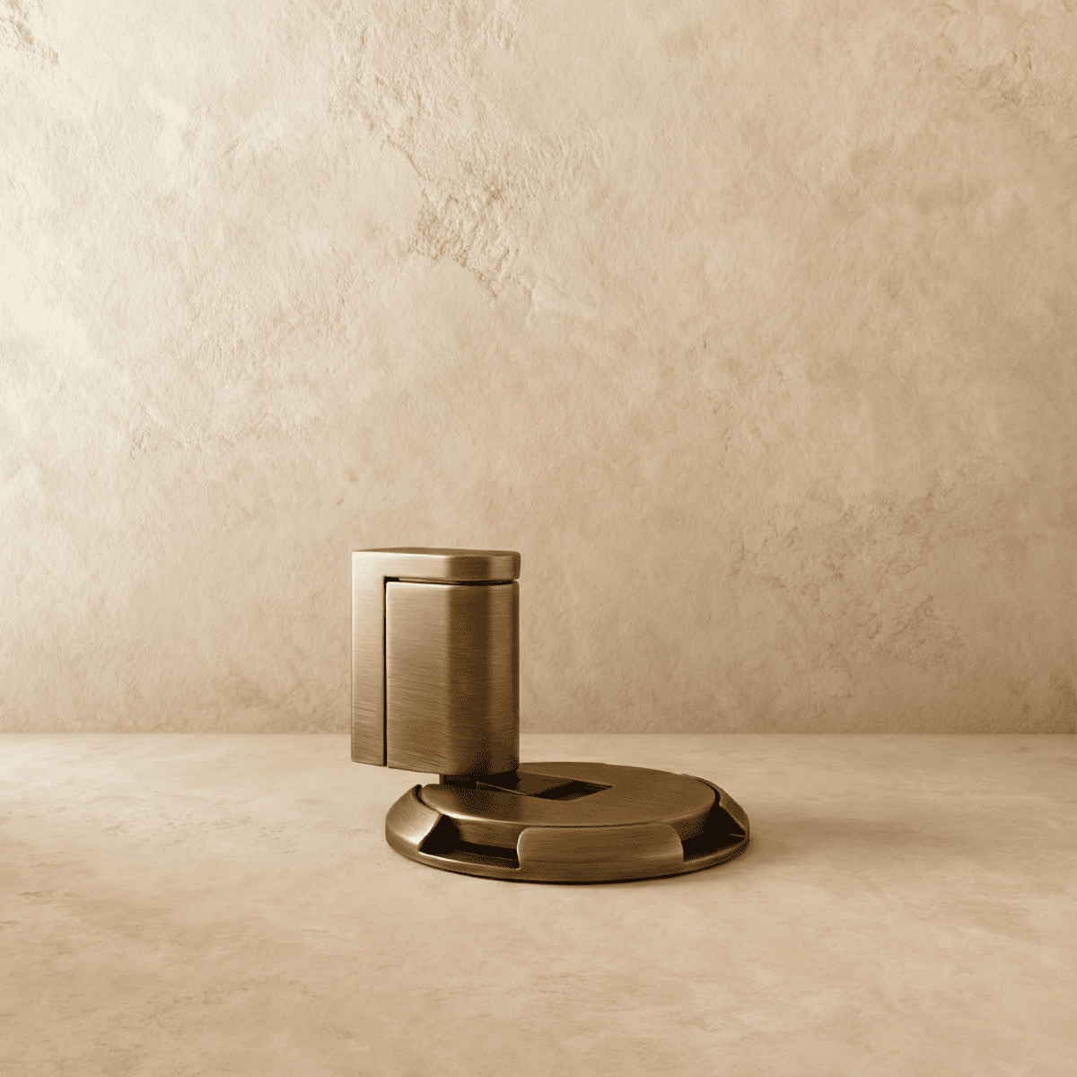 Flip Down Floor Door Holder, Kick Down Door Stop for Carpet & Hard Floors, Adjustable Height, 4 Finishes, 2.3in Base