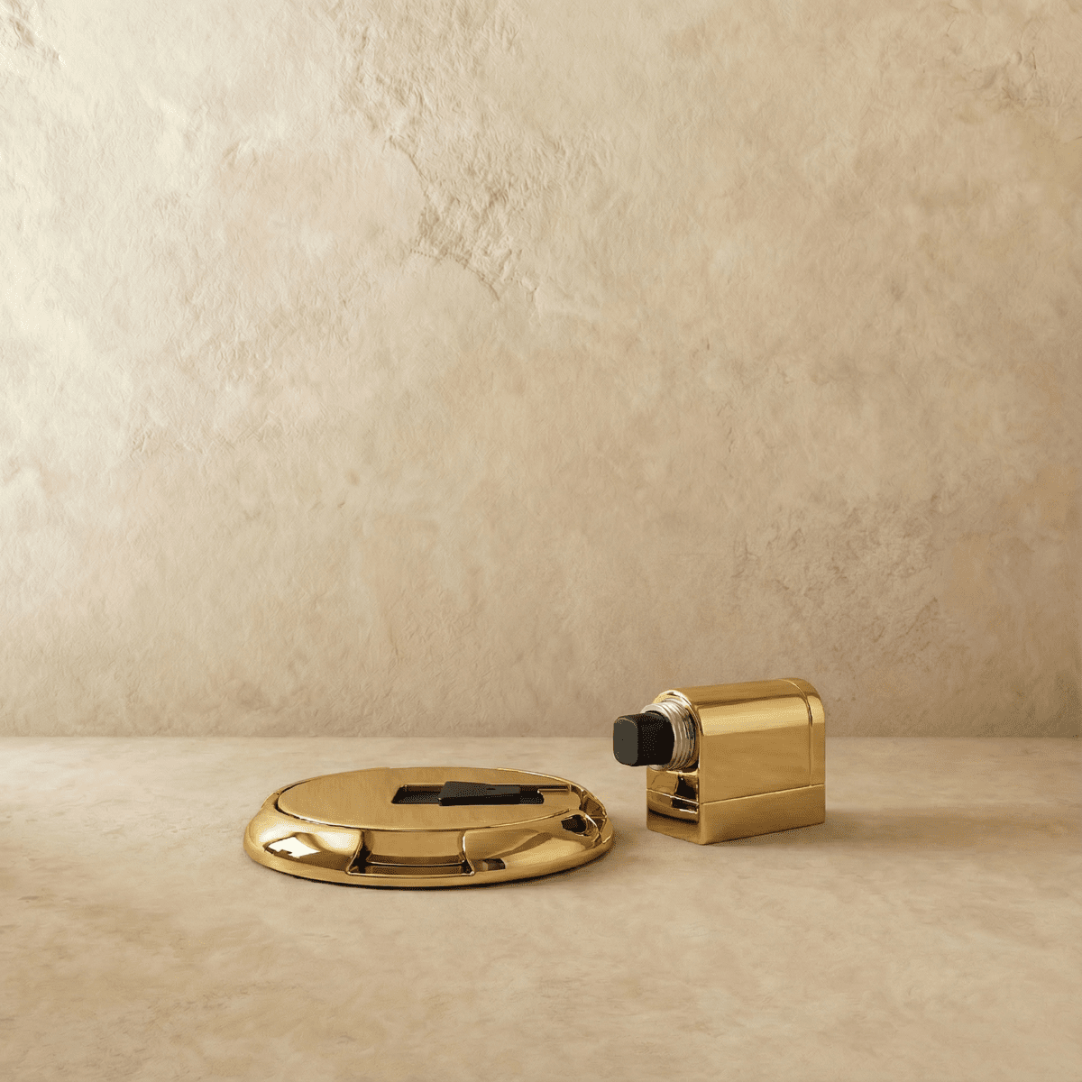 Flip Down Floor Door Holder, Kick Down Door Stop for Carpet & Hard Floors, Adjustable Height, 4 Finishes, 2.3in Base