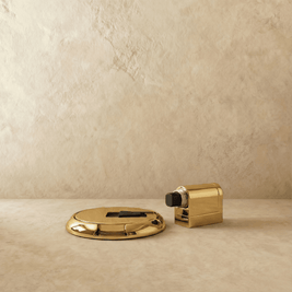 Flip Down Floor Door Holder, Kick Down Door Stop for Carpet & Hard Floors, Adjustable Height, 4 Finishes, 2.3in Base
