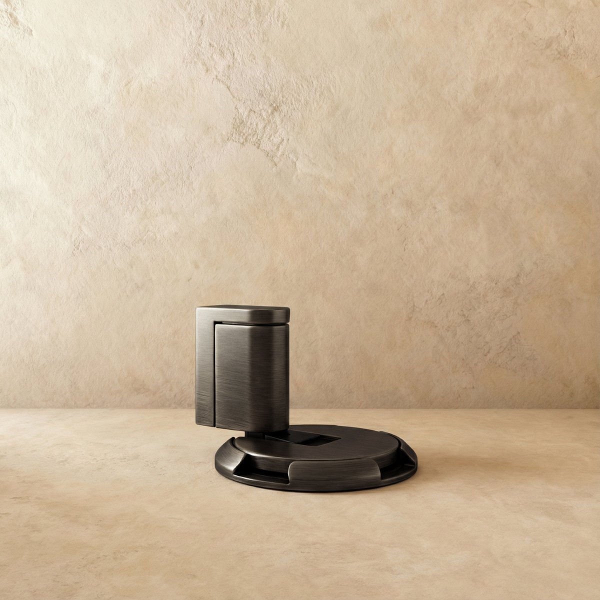 Flip Down Floor Door Holder, Kick Down Door Stop for Carpet & Hard Floors, Adjustable Height, 4 Finishes, 2.3in Base