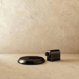 Flip Down Floor Door Holder, Kick Down Door Stop for Carpet & Hard Floors, Adjustable Height, 4 Finishes, 2.3in Base