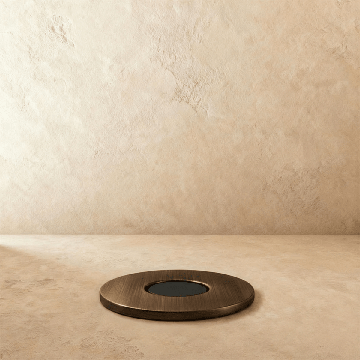 Hidden Magnetic Door Stop in Brass, Modern Flush Floor Mounted Door Holder, Concealed Magnet, 4 Finishes, 3.1in