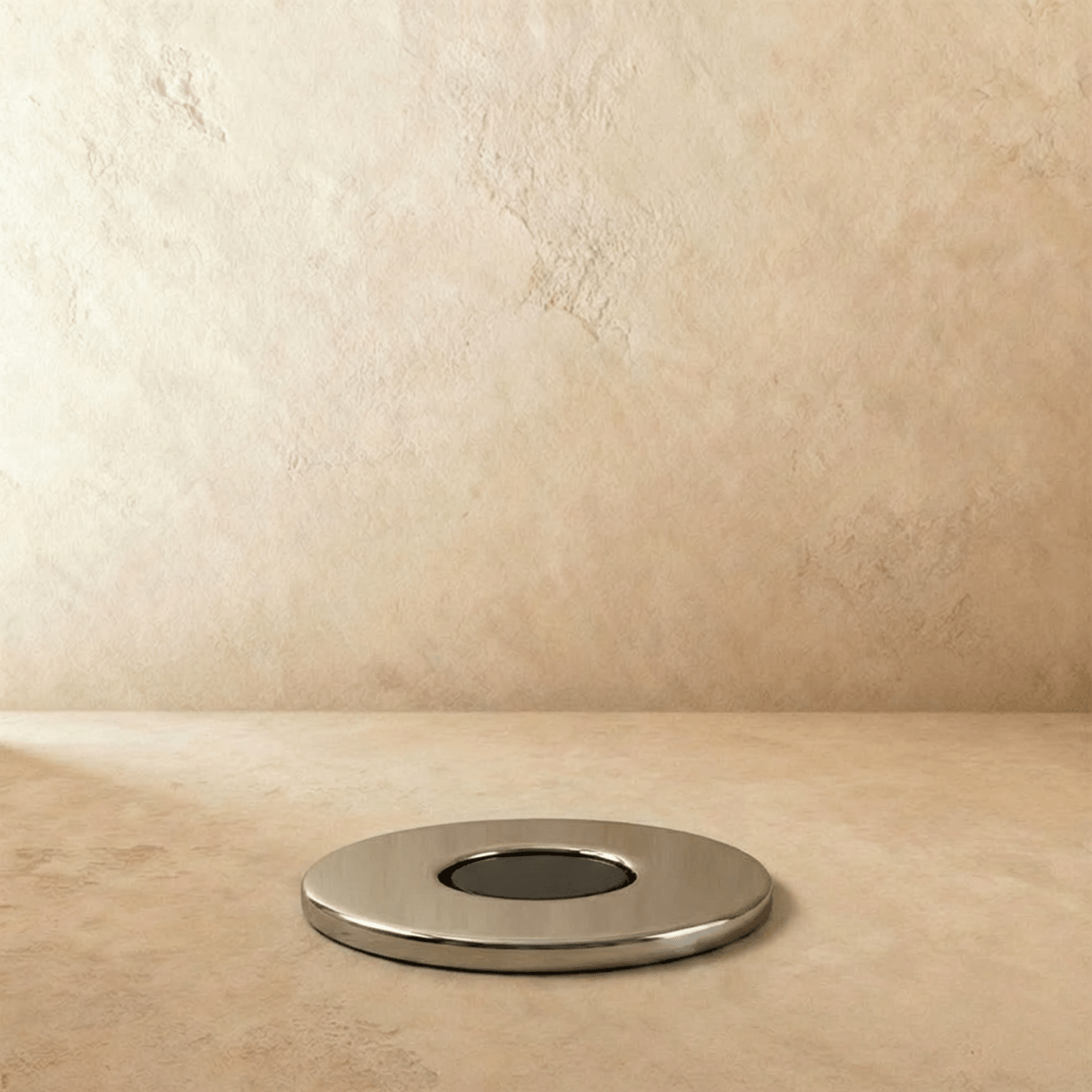 Hidden Magnetic Door Stop in Brass, Modern Flush Floor Mounted Door Holder, Concealed Magnet, 4 Finishes, 3.1in