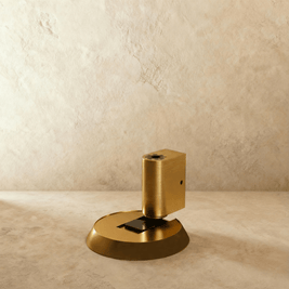 Magnetic Floor Door Holder, Modern Cylindrical Door Catch for Tile Wood & Concrete Floors, Hands Free Hold, 4 Finishes, 2.5in