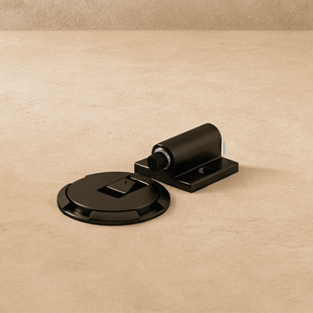 Foot Operated Floor Door Holder, Push to Lock Mechanical Door Stop, Heavy Duty Zinc Alloy, 3 Finishes, 2.4in
