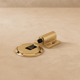 Foot Operated Floor Door Holder, Push to Lock Mechanical Door Stop, Heavy Duty Zinc Alloy, 3 Finishes, 2.4in