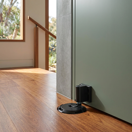 Foot Operated Floor Door Holder, Push to Lock Mechanical Door Stop, Heavy Duty Zinc Alloy, 3 Finishes, 2.4in