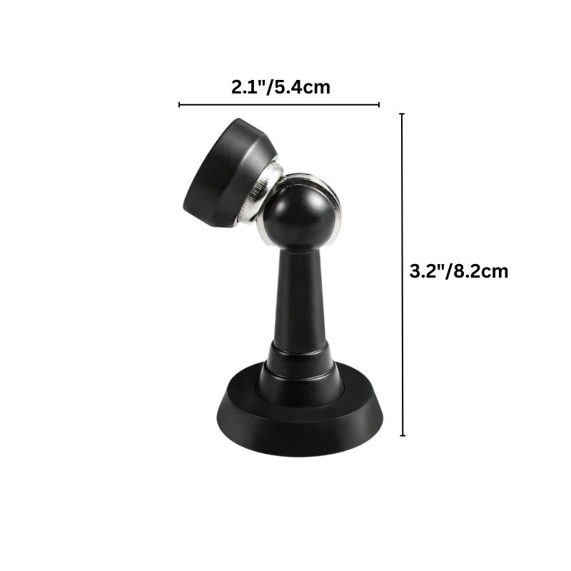 Spring Loaded Magnetic Door Catch, Soft Close Floor Mounted Door Holder, Sculpted Metal Alloy, 5 Finishes, 3.2in
