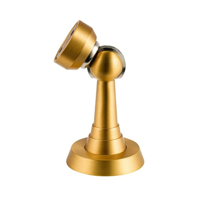 Spring Loaded Magnetic Door Catch, Soft Close Floor Mounted Door Holder, Sculpted Metal Alloy, 5 Finishes, 3.2in