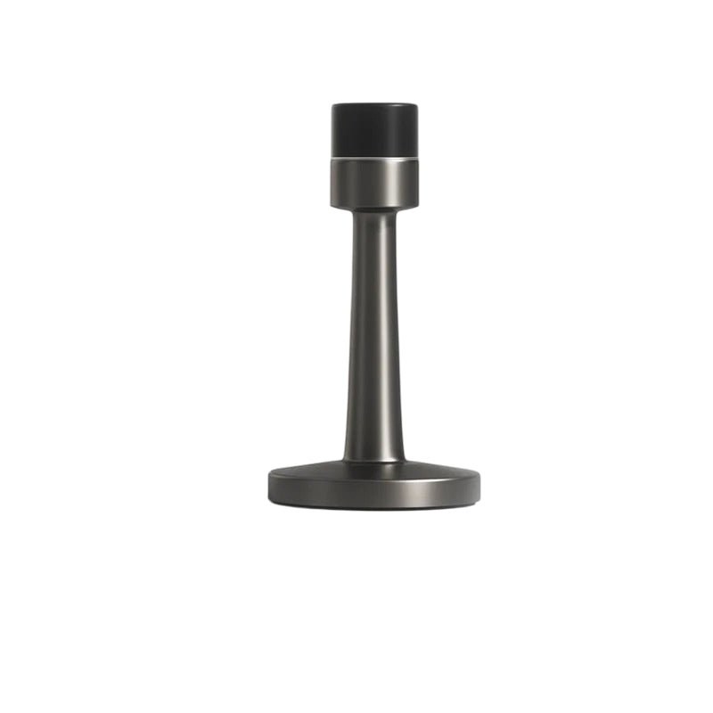 Wall Mounted Door Stop in Zinc Alloy, Minimalist Cylindrical Wall Protector for Home & Office, Extended Arm, 3 Finishes, 3.1in