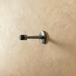 Wall Mounted Door Stop in Zinc Alloy, Minimalist Cylindrical Wall Protector for Home & Office, Extended Arm, 3 Finishes, 3.1in