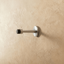 Wall Mounted Door Stop in Zinc Alloy, Minimalist Cylindrical Wall Protector for Home & Office, Extended Arm, 3 Finishes, 3.1in