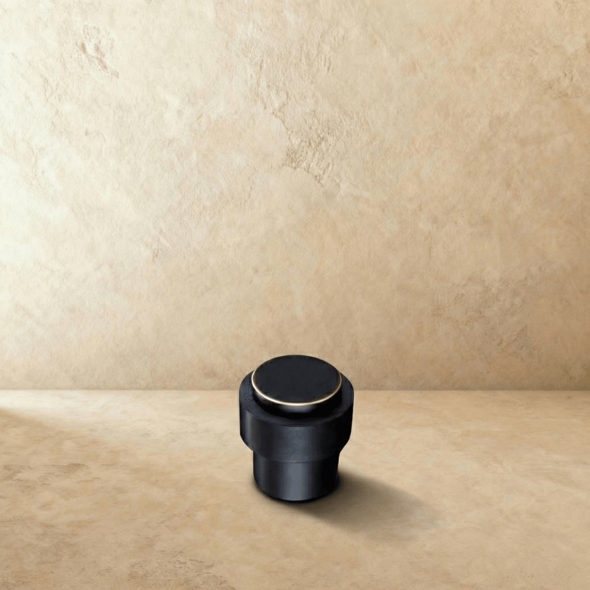 Solid Brass Door Stop with Rubber Ring, Industrial Floor Mounted Door Stopper, Non-Magnetic, 3 Finishes, 1.5in