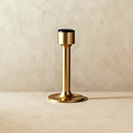 Tall Solid Brass Floor Door Stop with Rubber Tip, Modern Door Stopper, Adhesive or Screw Mount, 4 Finishes, 3.2-4in