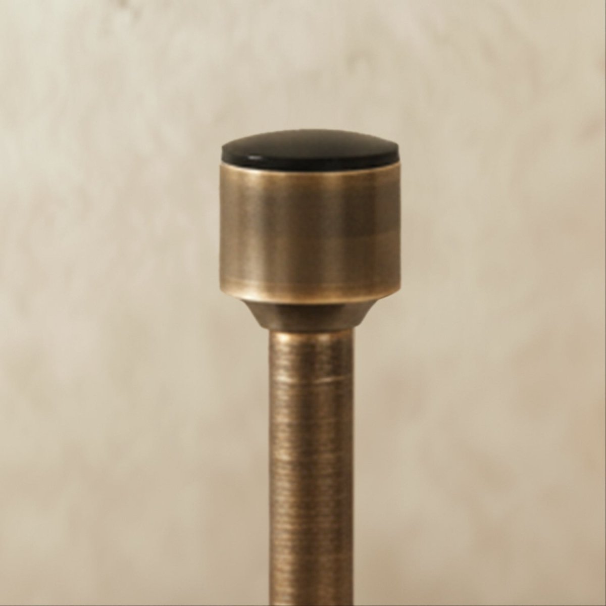 Tall Solid Brass Floor Door Stop with Rubber Tip, Modern Door Stopper, Adhesive or Screw Mount, 4 Finishes, 3.2-4in