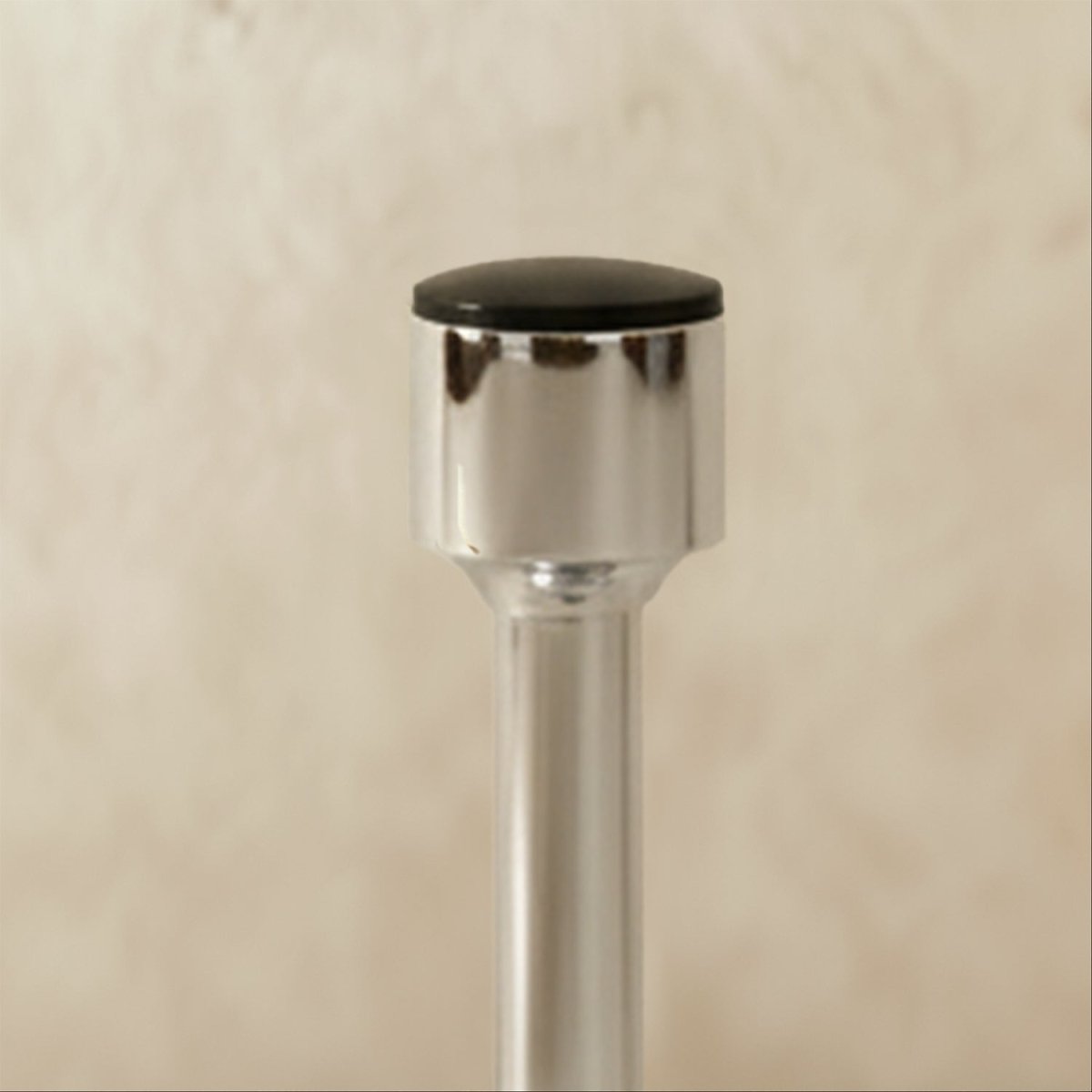 Tall Solid Brass Floor Door Stop with Rubber Tip, Modern Door Stopper, Adhesive or Screw Mount, 4 Finishes, 3.2-4in