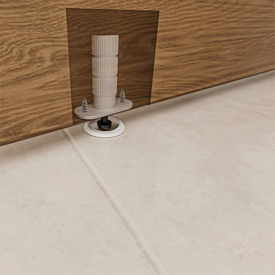 Knurled Magnetic Door Stop on Oval Floor Plate, Industrial Floor Mounted Door Holder, Metal Alloy, 4 Finishes, 1.8in