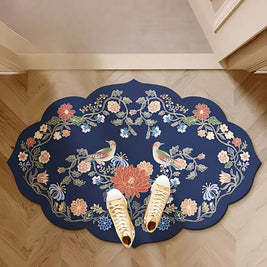 Quick Dry Bath Mat with Moroccan Floral, Odour Resistant Bathroom & Shower Mat, Non Slip, 4 Styles, 4 Sizes