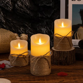 Flameless Candles, Battery Operated LED Pillar Candles, Flicker, 7 Styles