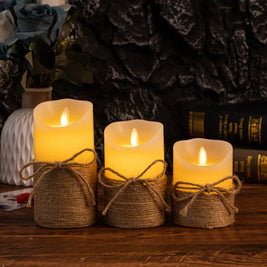 Flameless Candles, Battery Operated LED Pillar Candles, Flicker, 7 Styles