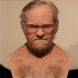Realistic Latex Character Mask with Movable Mouth, Full Head Halloween & Cosplay Mask for Adults, Old Man, Witch & Santa, 23 Styles