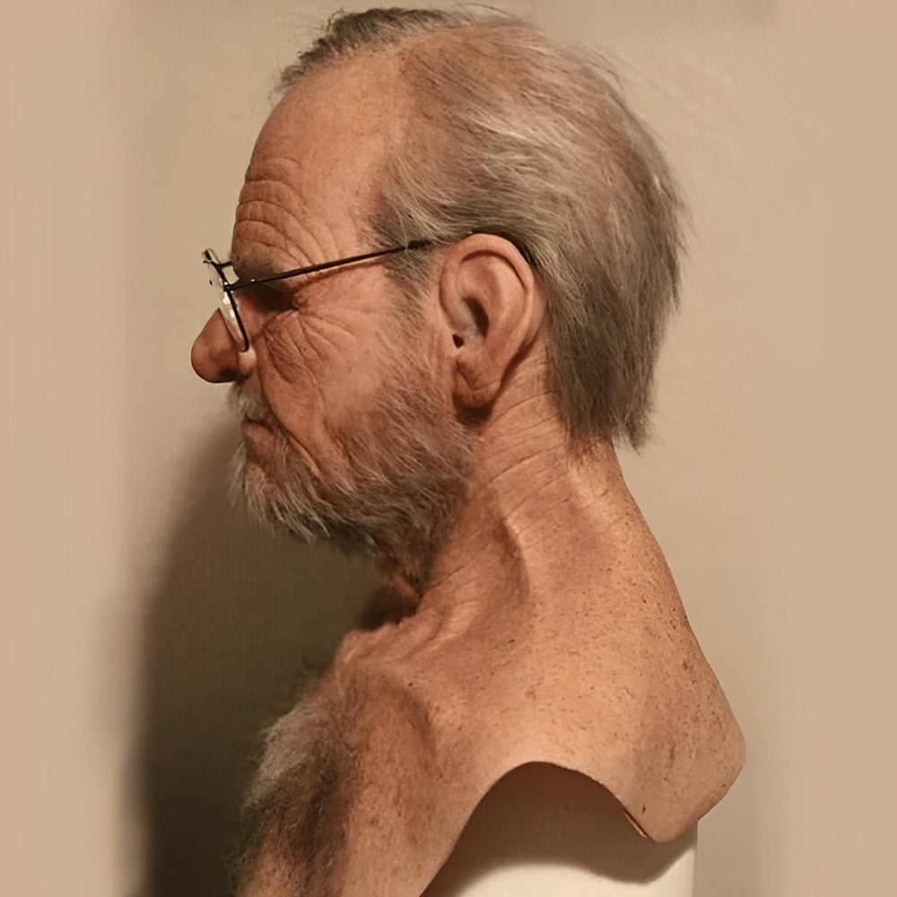 Realistic Latex Character Mask with Movable Mouth, Full Head Halloween & Cosplay Mask for Adults, Old Man, Witch & Santa, 23 Styles