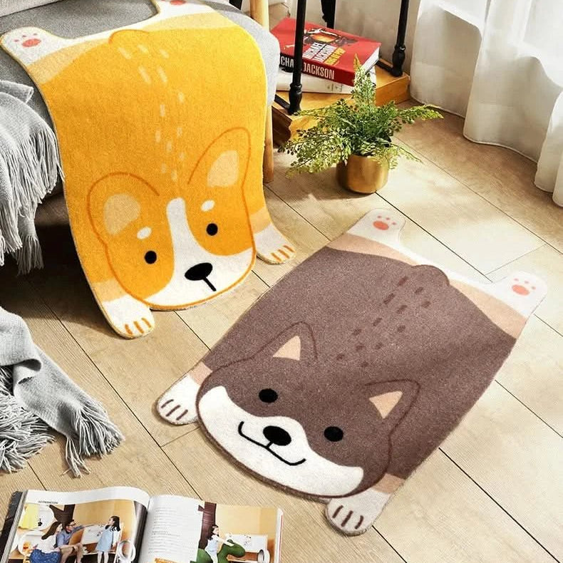 Animal Motif Floor Mat, Soft Non Slip Kitchen, Hallway & Bathroom Mat, Machine Washable, 2 Designs