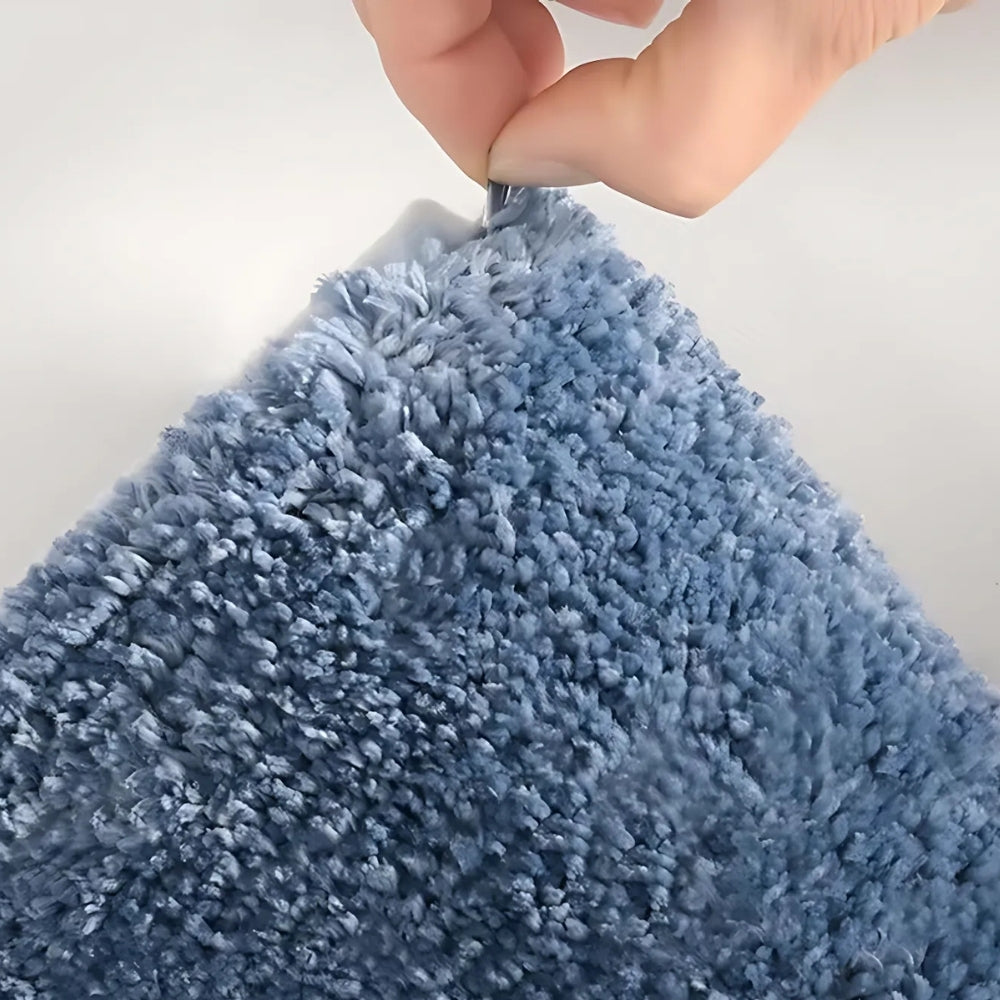 Plush Bath Rug with Carved Wave Texture, Soft Absorbent Bathroom & Shower Mat, Quick Dry Non Slip, 2 Colors, 2 Sizes