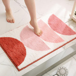 Sunset Gradient Bath Mat in Warm Color, Soft Absorbent Bathroom & Shower Mat, Non Slip, 2 Colors, 3 Sizes