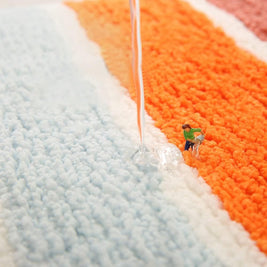 Sunset Gradient Bath Mat in Warm Color, Soft Absorbent Bathroom & Shower Mat, Non Slip, 2 Colors, 3 Sizes