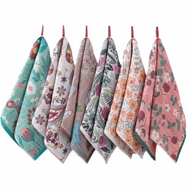 Printed Gauze Face Towel, Soft Absorbent Cotton Hand Towel for Children, Decorative, 6 Designs, 14x29in