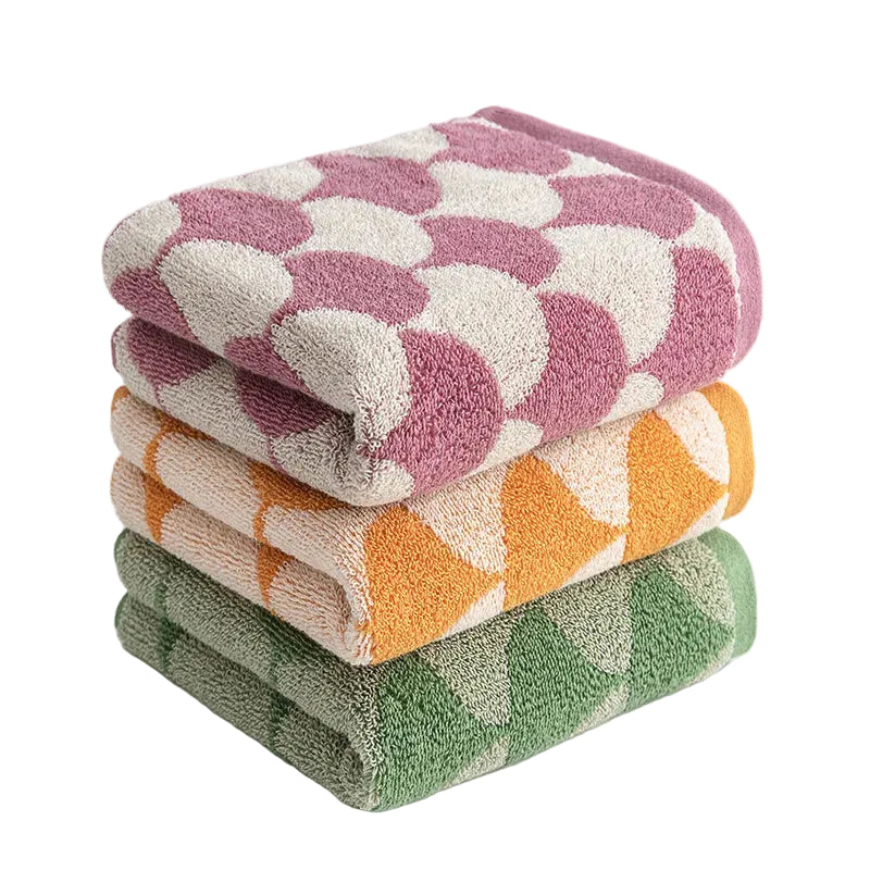 Pure Cotton Face Towel, Soft Thick Absorbent Face & Hair Towel, Quick Drying, 6 Colors, 13x29in