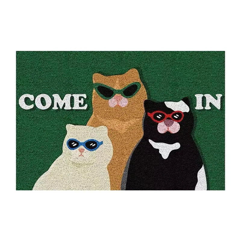 Cat & Dog Doormat in Anti Slip PVC, Trimmable Entryway, Porch & Hallway Mat, Easy Clean, 2 Designs, 3 Sizes
