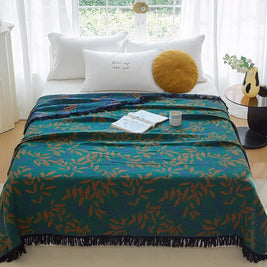 100% Cotton Jacquard Throw Blanket & Bedspread, Double Sided Boho Sofa Cover, Yarn Dyed, Hand Wash, 22 Designs, 3 Sizes