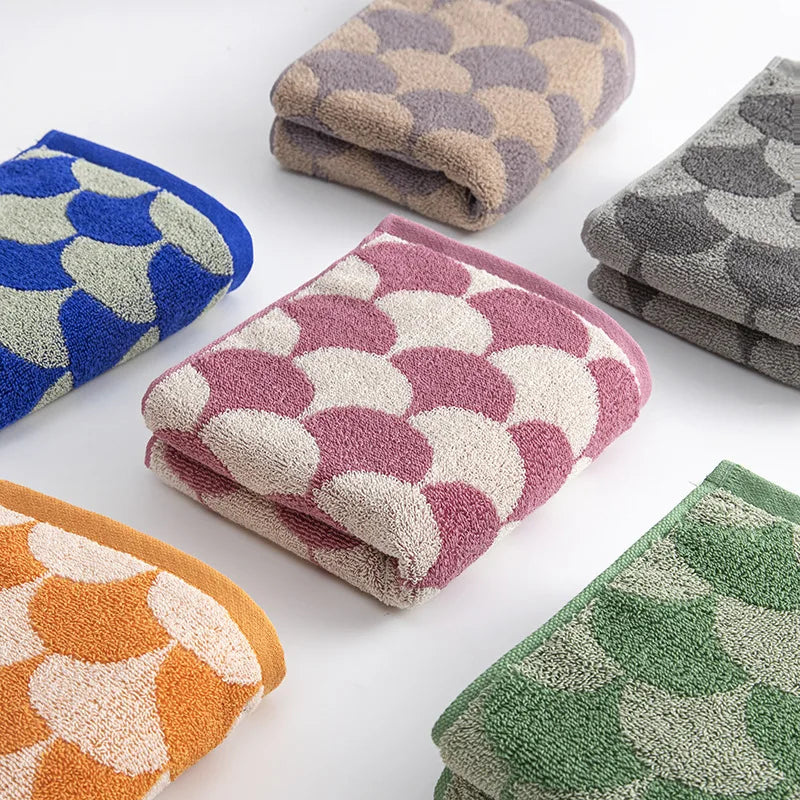Pure Cotton Face Towel, Soft Thick Absorbent Face & Hair Towel, Quick Drying, 6 Colors, 13x29in