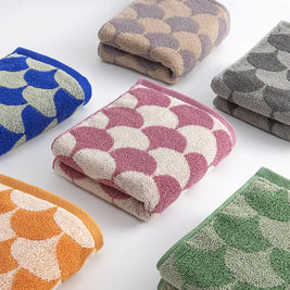 Pure Cotton Face Towel, Soft Thick Absorbent Face & Hair Towel, Quick Drying, 6 Colors, 13x29in