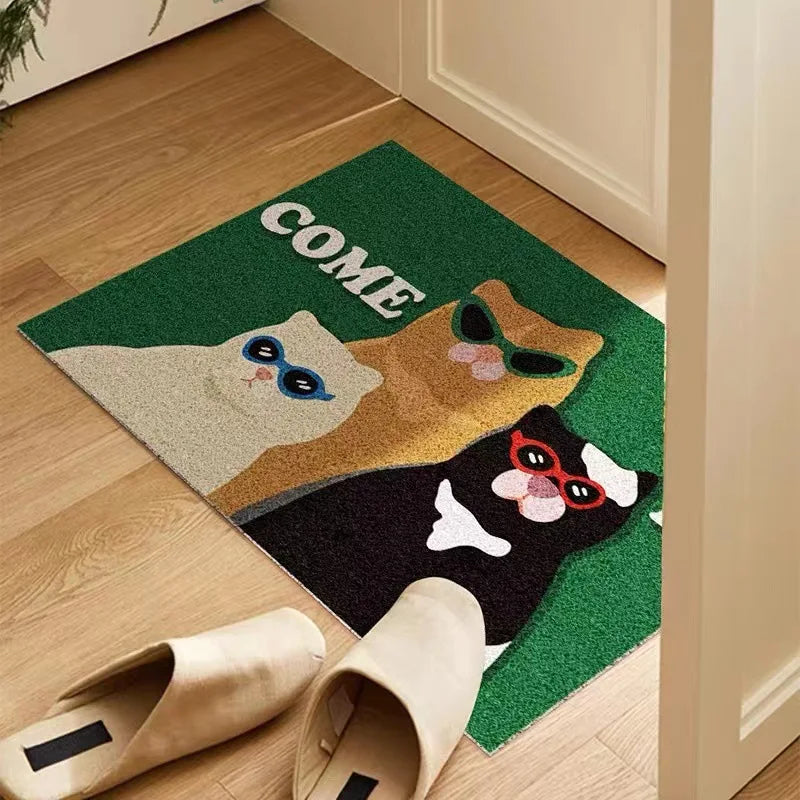 Cat & Dog Doormat in Anti Slip PVC, Trimmable Entryway, Porch & Hallway Mat, Easy Clean, 2 Designs, 3 Sizes