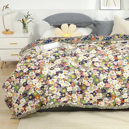 100% Cotton Jacquard Throw Blanket & Bedspread, Double Sided Boho Sofa Cover, Yarn Dyed, Hand Wash, 22 Designs, 3 Sizes