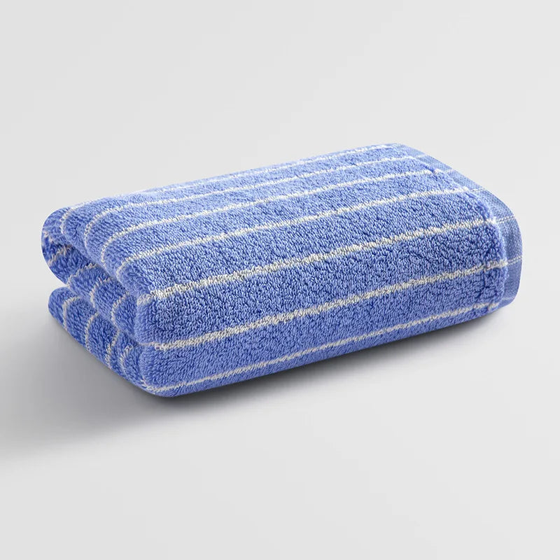 Retro Striped Towel Set of 6, Soft Absorbent Face & Hand Towels, Double Stitched Hem, 10 Colors, 13x29in