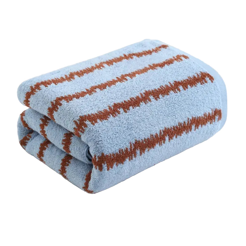 Striped Cotton Bath Towel, Large Soft Absorbent Bath Sheet, Pure Cotton, 3 Colors, 28x55in