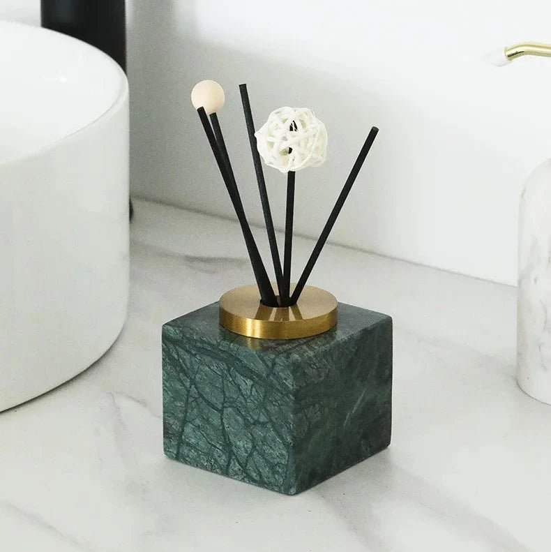 Marble Incense Holder, Gold Accent Incense Stick Stand, 2 Shapes, 2.8in
