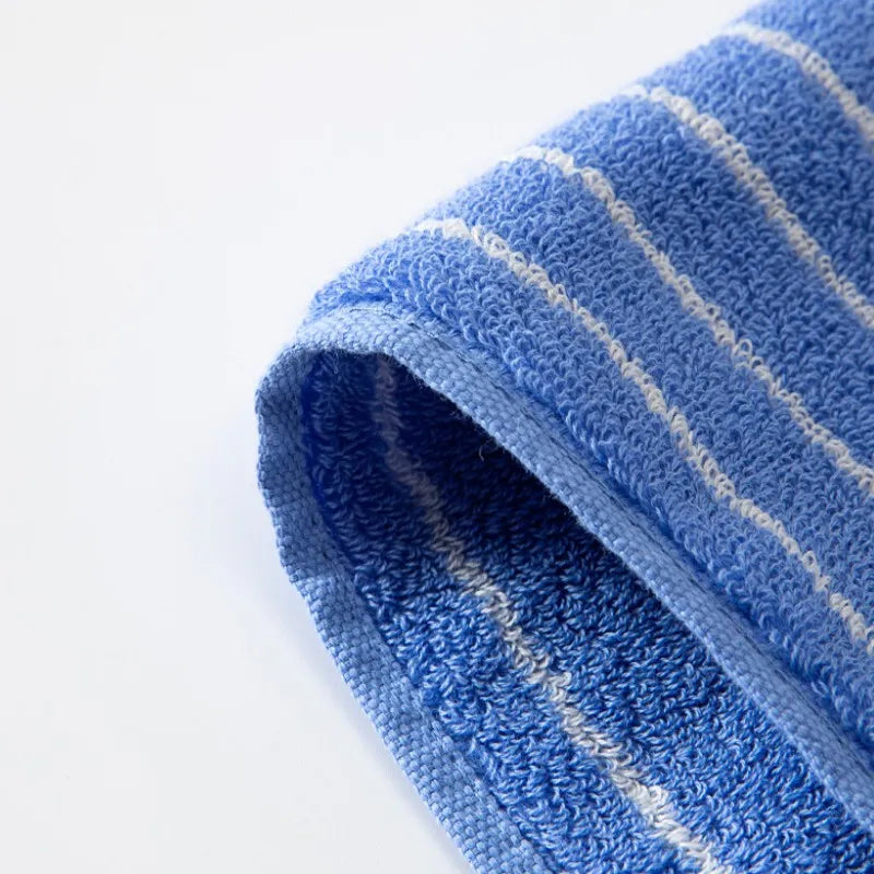 Retro Striped Towel Set of 6, Soft Absorbent Face & Hand Towels, Double Stitched Hem, 10 Colors, 13x29in